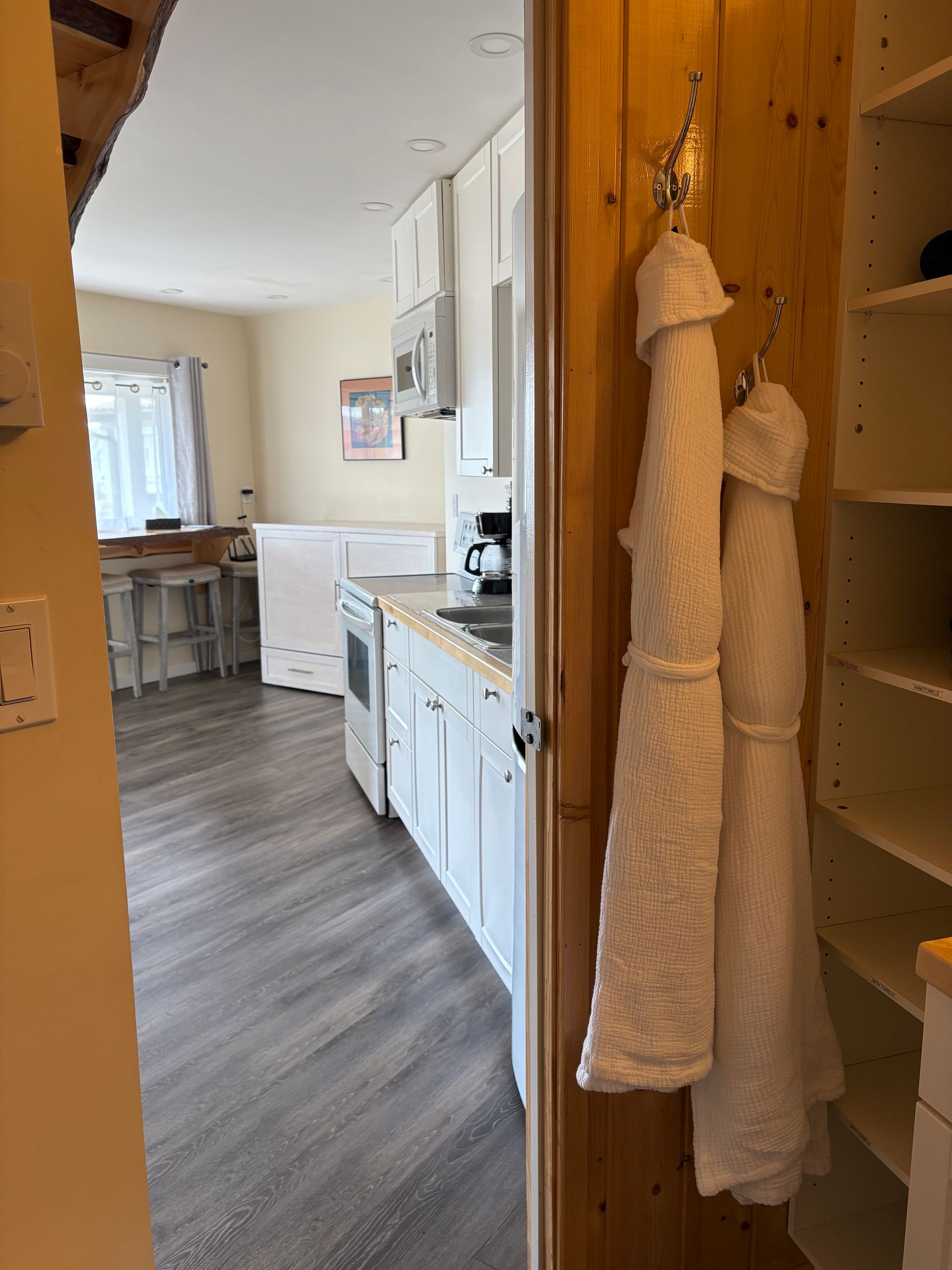Live Edge Kitchen from Bathroom