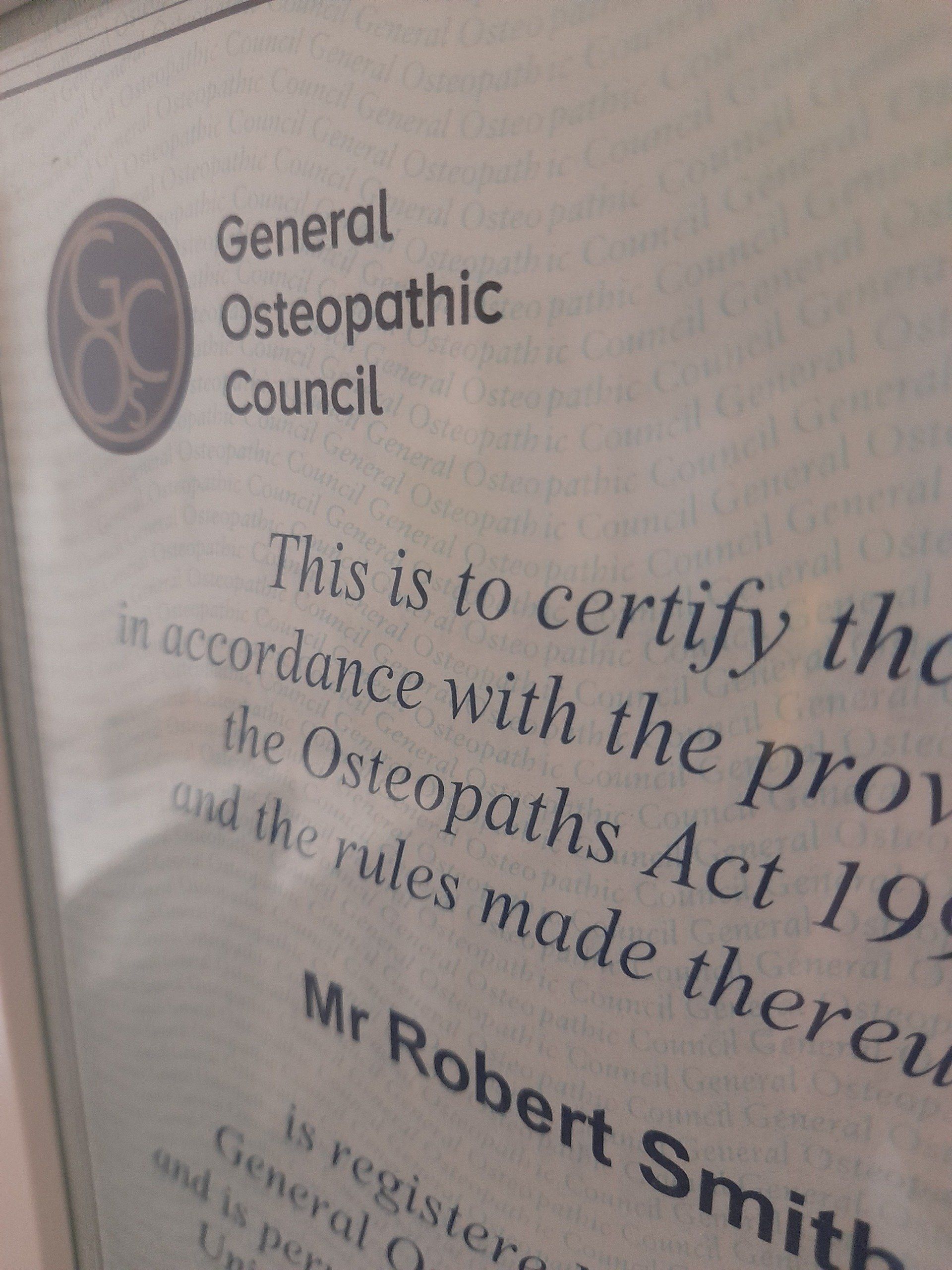 Ostepathy & Manual Handling Training