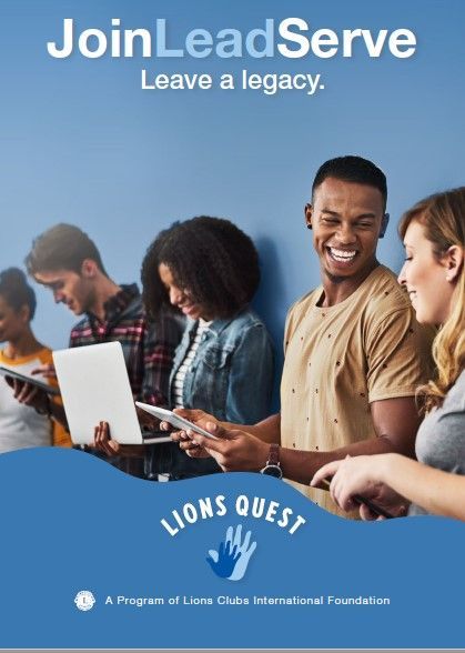 A poster that says join lead serve leave a legacy