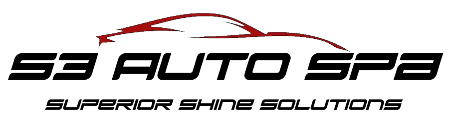 S3 Auto Spa logo with red car silhouette and “Superior Shine Solutions” tagline