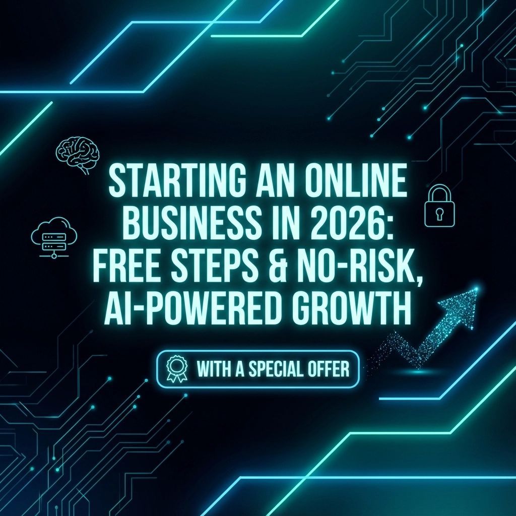 Ad promoting online business in 2026. Text: 