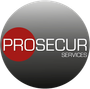 Un logo pour prosecur avec un cercle rouge au milieu