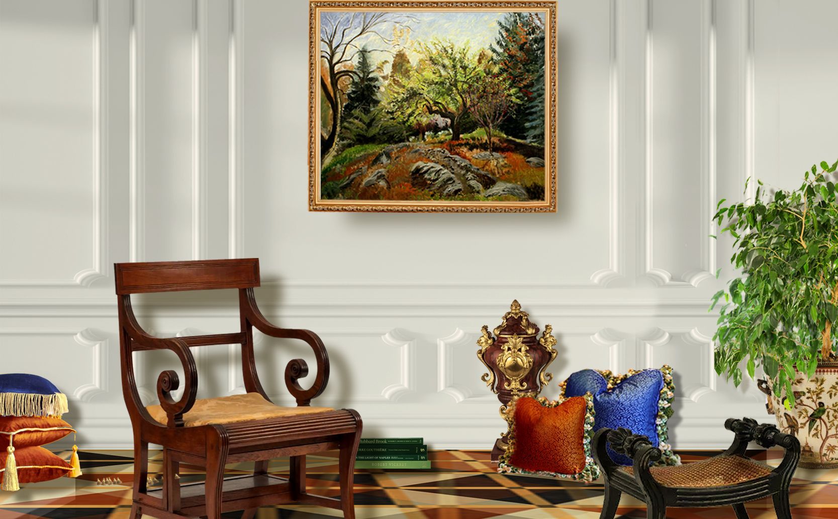 John Varriano, American Artist Landscape Oil Painting: Apple Blossom