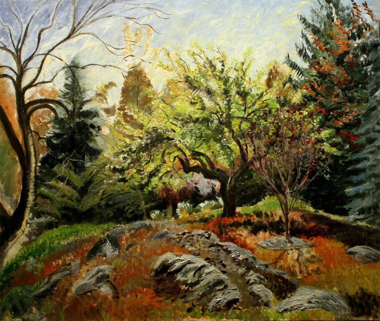 John Varriano, American Artist - Apple Blossom - Oil Painting on Canvas