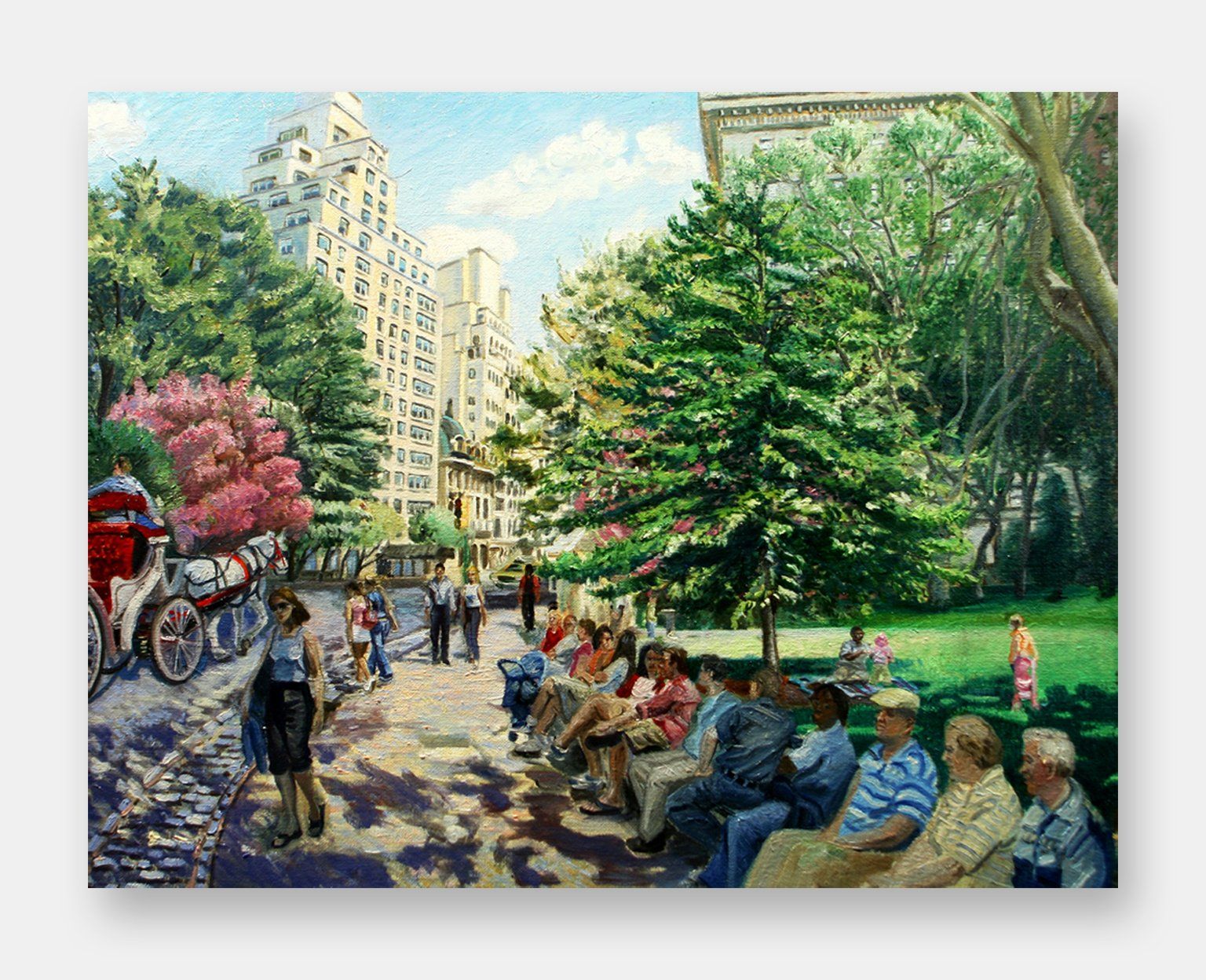 John Varriano - Park Bench - Landscape Oil Painting