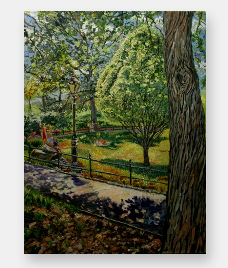 John Varriano - Three Girls - Landscape Oil Painting