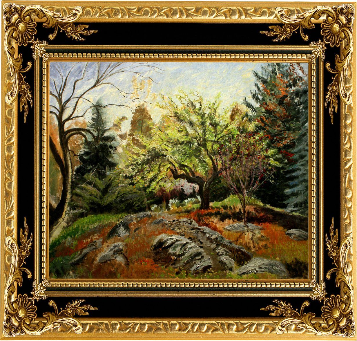 John Varriano, American Artist -  Apple Blossom - Landscape Oil Painting