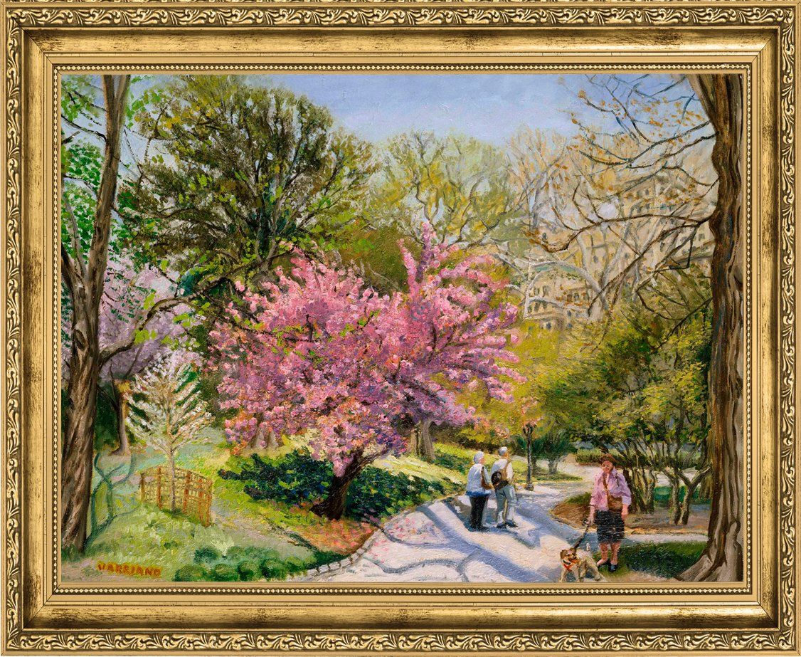 John Varriano, American Artist - Cherry Blossom - Landscape Oil Painting