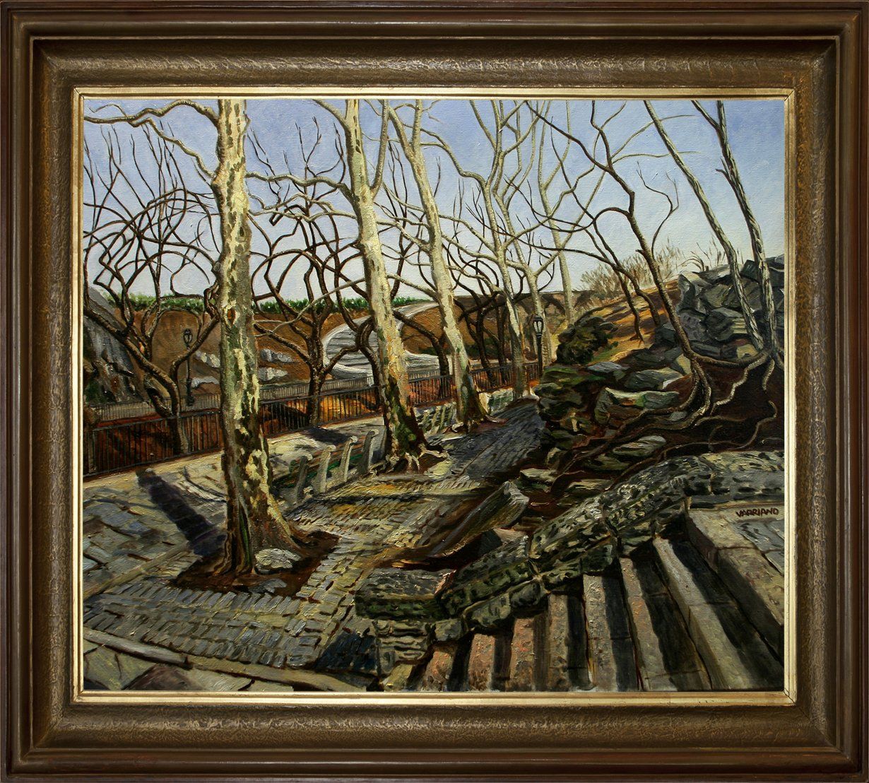 John Varriano, American Artist -  Winter Park - Landscape Oil Painting