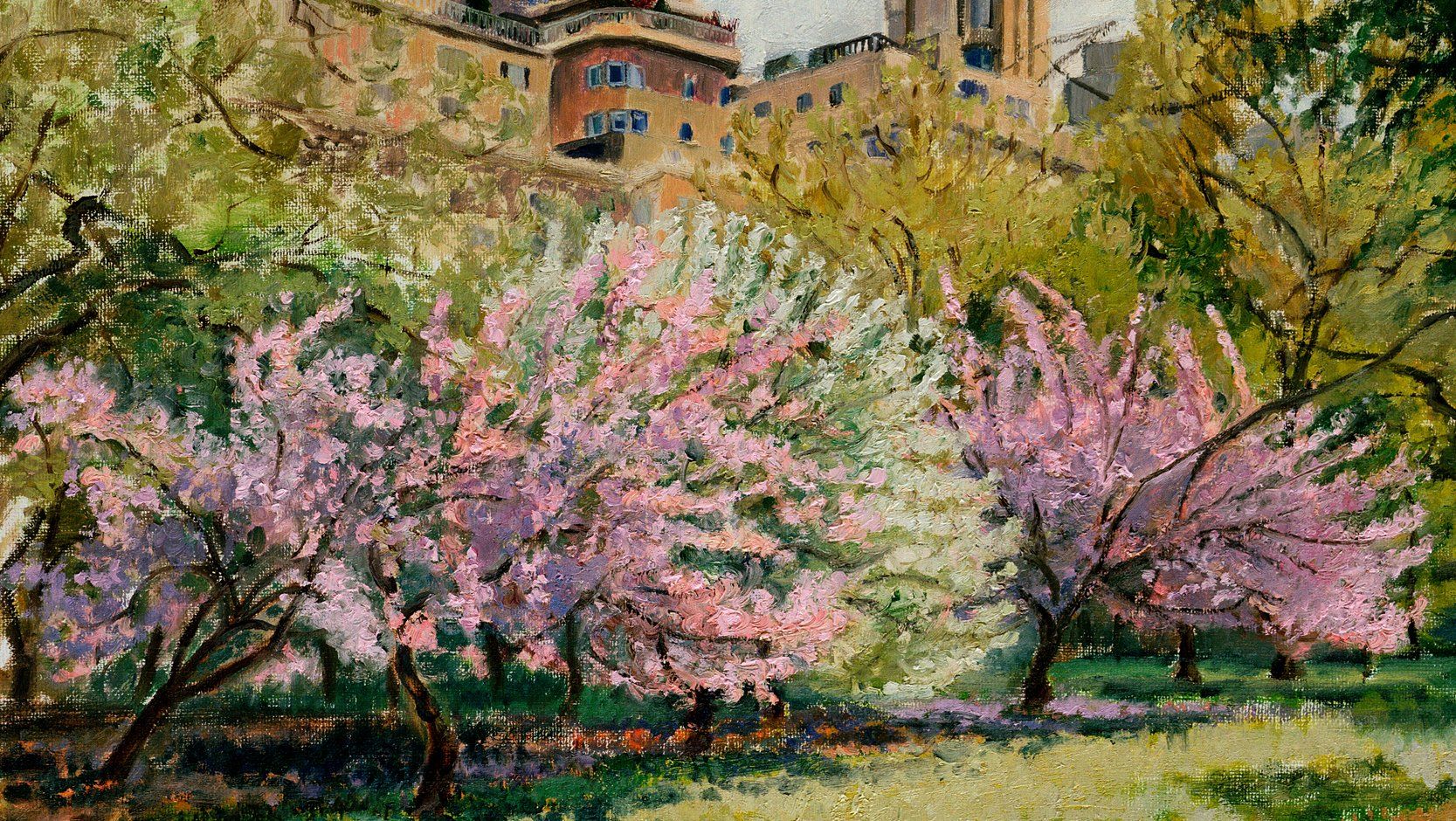 John Varriano American Artist Landscape Oil Painting: Spring Blossom
