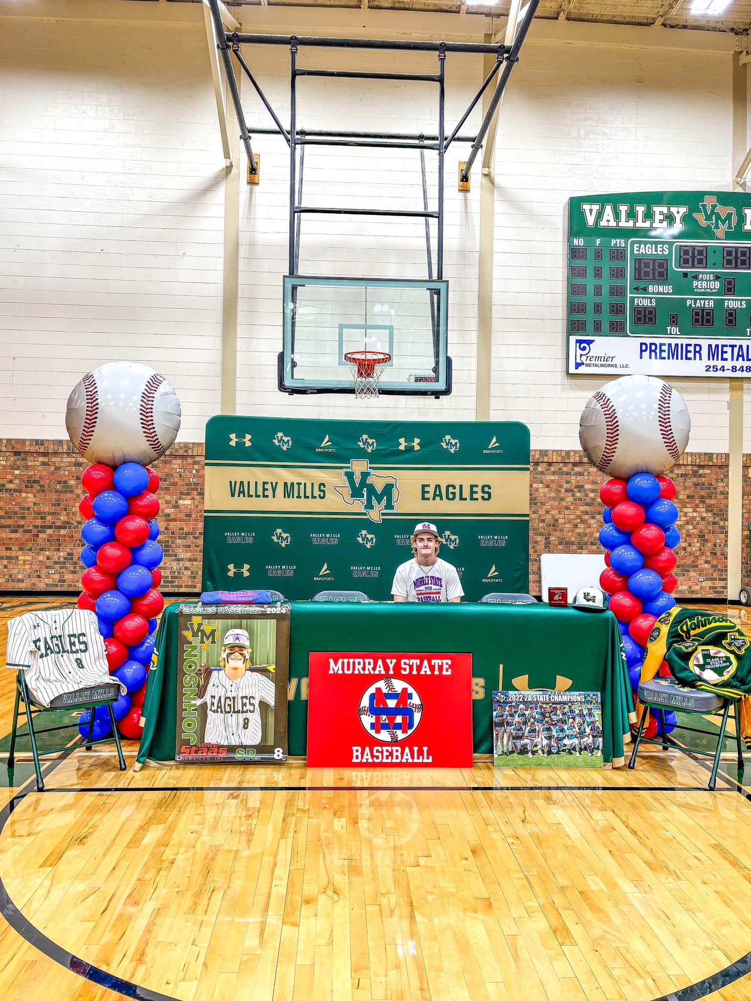 baseball balloon column signing day valley mills texas waco