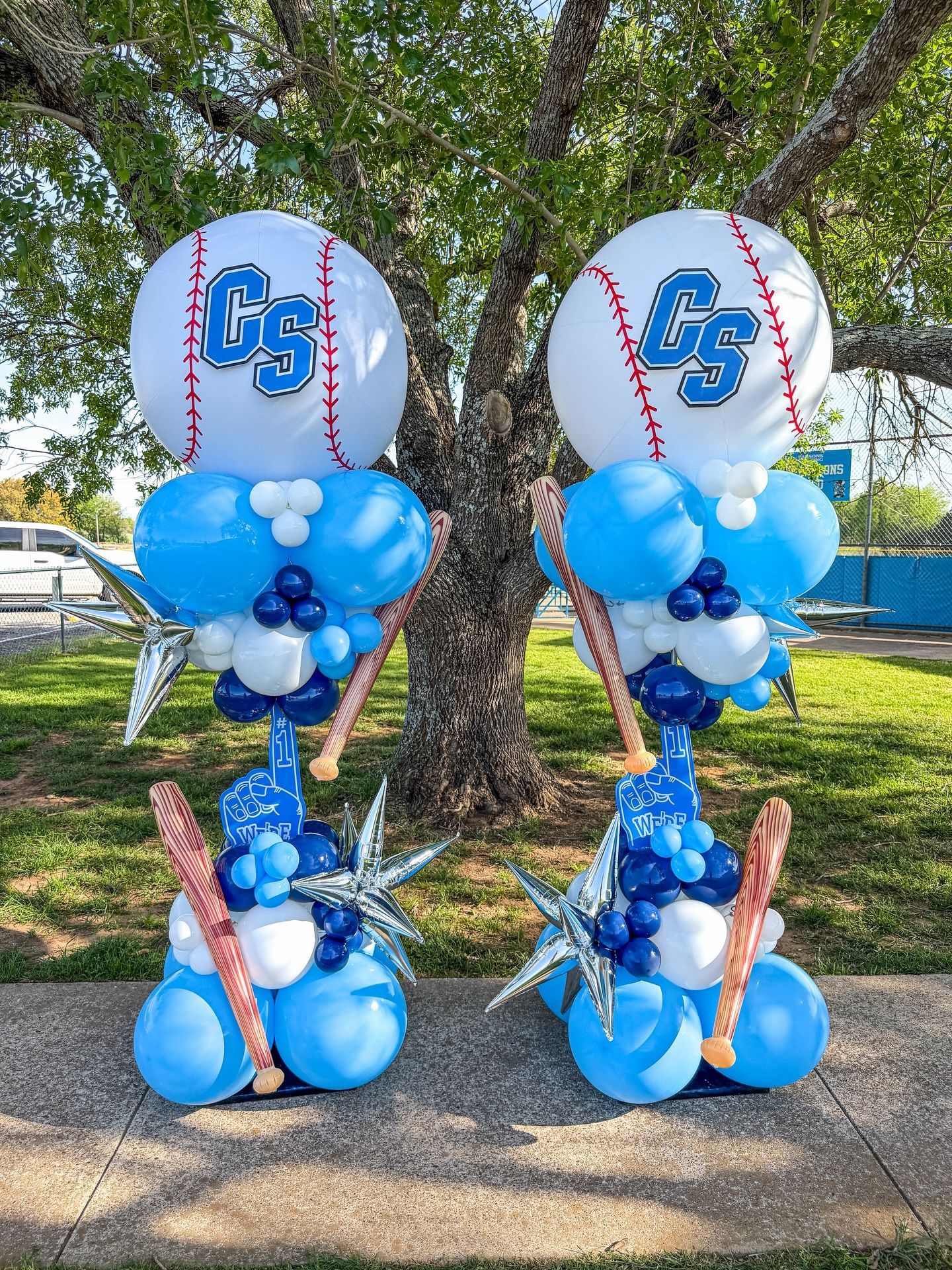 china spring baseball balloon arch garland waco texas sports