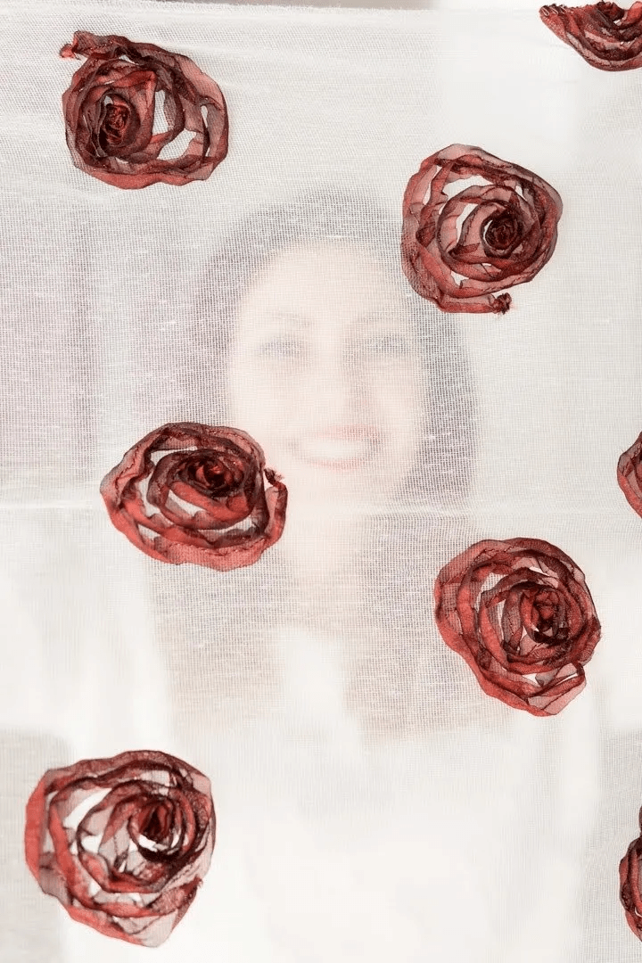 tende dettaglio ricamato