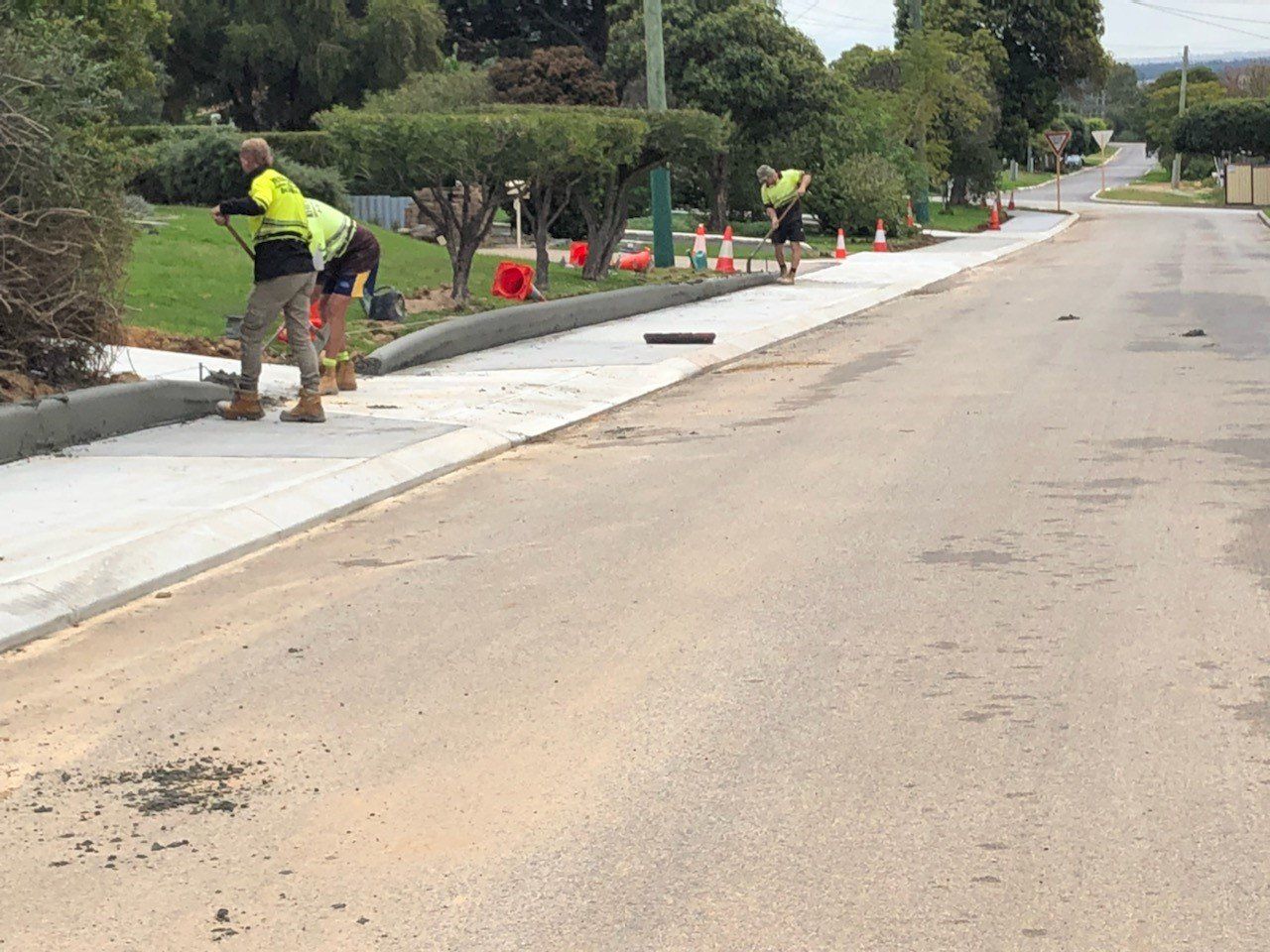 Men repairing roadside kerb | Perth, WA | Kerb Doctor