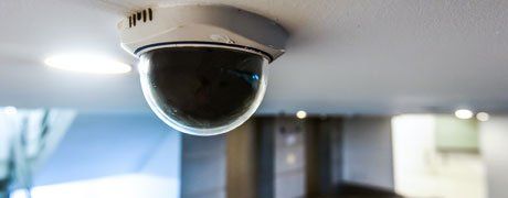 CCTV camera mounted on ceiling
