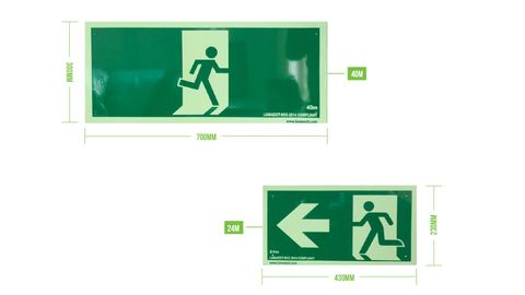LumaExit PL Emergency Exit Sign 40M and 24M products