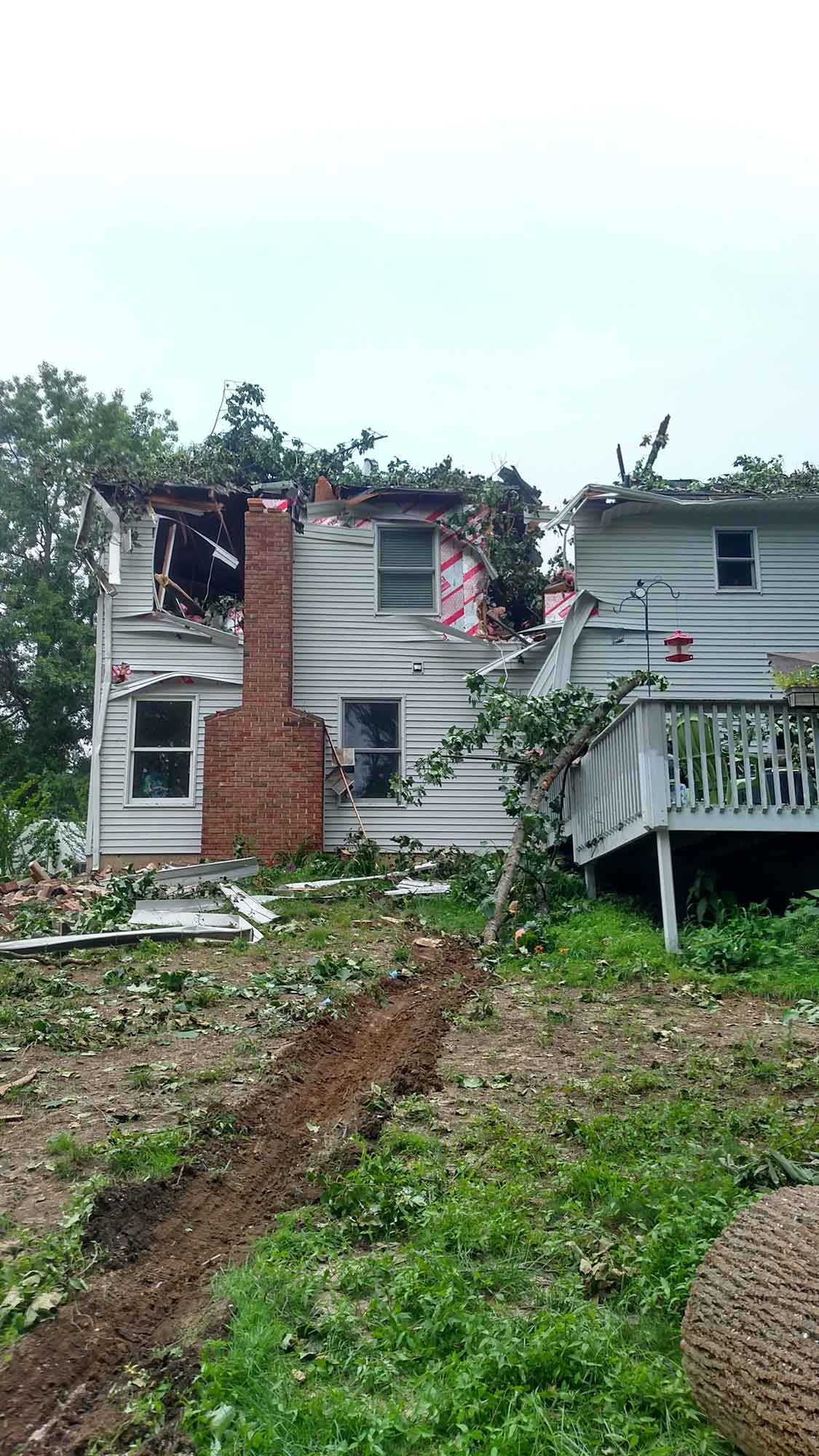 Storm Damage to House — Washington Township, NJ — KC Tree Service