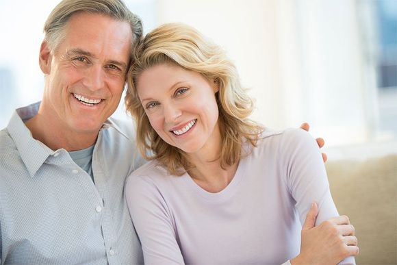 Elderly patients smiling in Salem MA