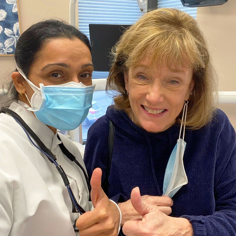 Dr. Shevchenko selfie with a happy patient