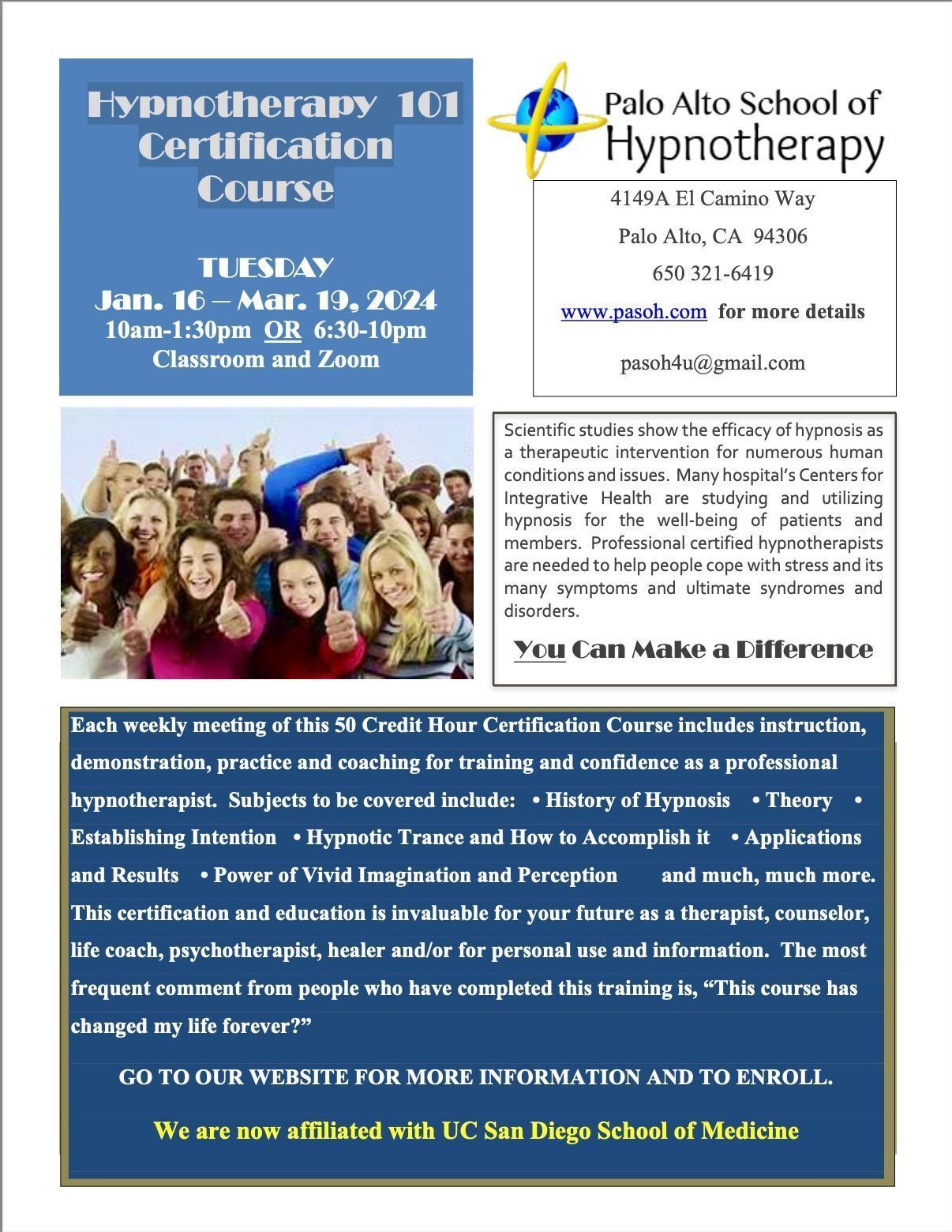 Hypnotherapy 101 Certificate Course