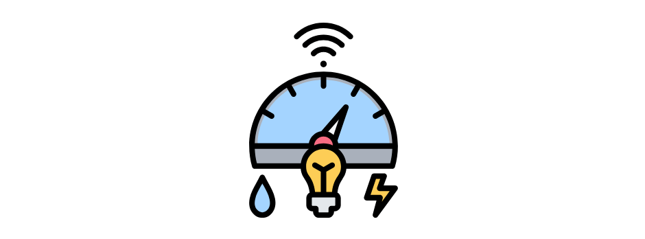 A speedometer with a light bulb and a lightning bolt on it.
