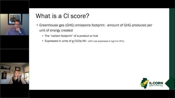 A man is giving a presentation on what is a ci score