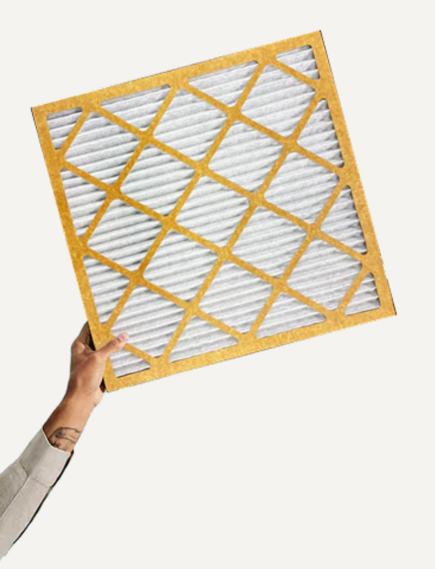 graphic of a furnace filter made from corn