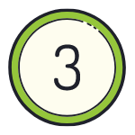 The number three is in a green circle on a white background.