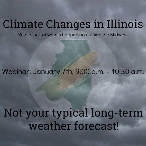 An advertisement for climate changes in illinois on january 7th