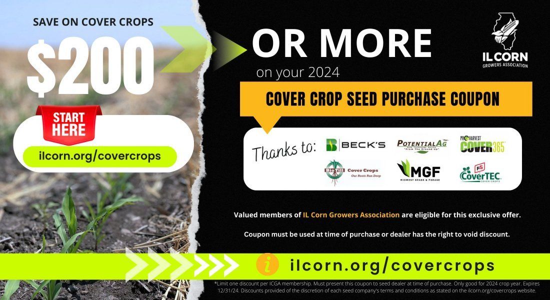 A poster for a $ 200 cover crop seed purchase coupon