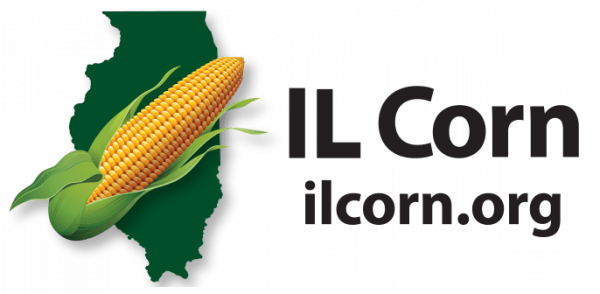 A logo for il corn with a corn on the cob
