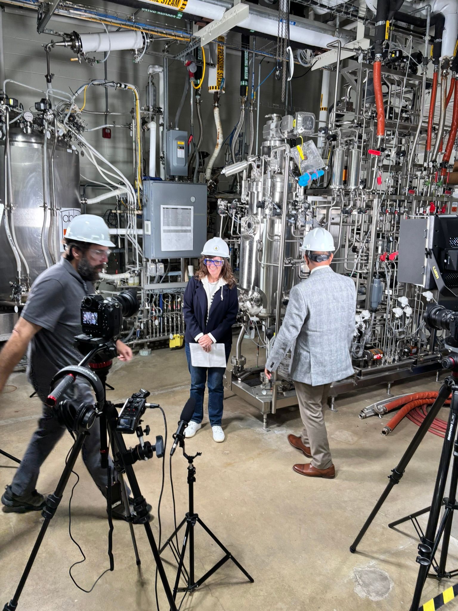 Rep. Katie Stuart interviewing Shane Gray