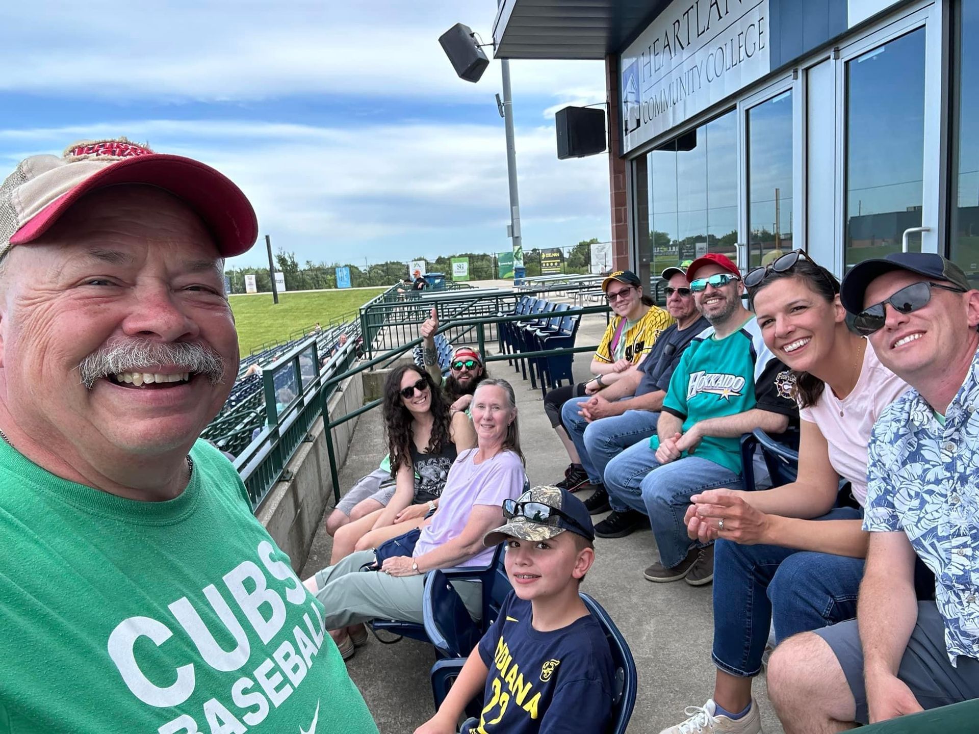 farm family in suite outside