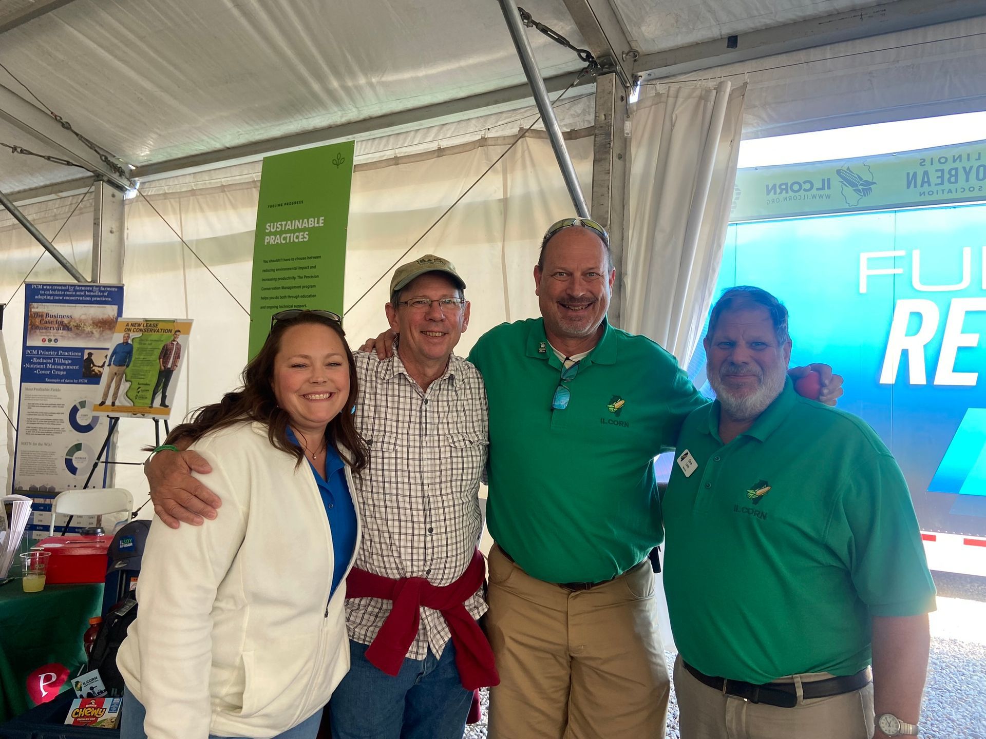 Lindsay, Phil, Jim and Dave years ago at Farm Progress Show