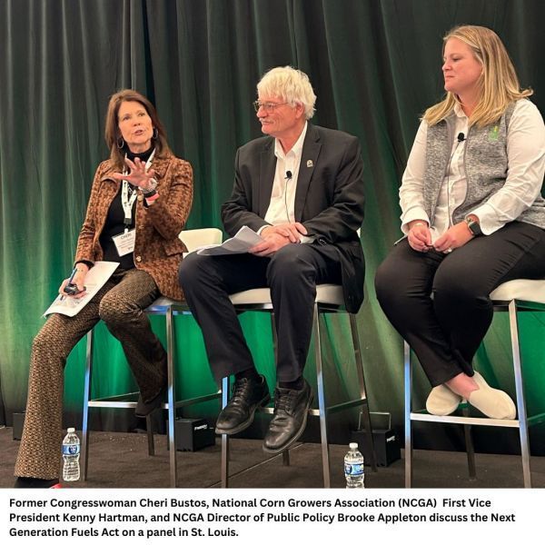 Three people are sitting on stools in front of a green curtain