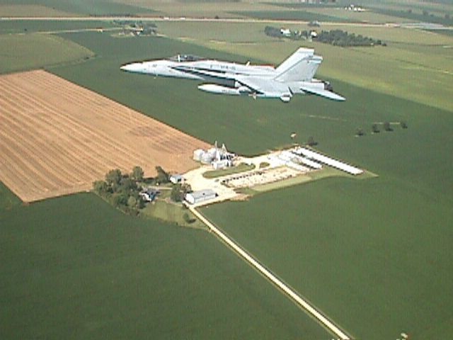 1995 flying over Gould Farm