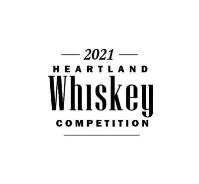 The logo for the 2021 heartland whiskey competition.