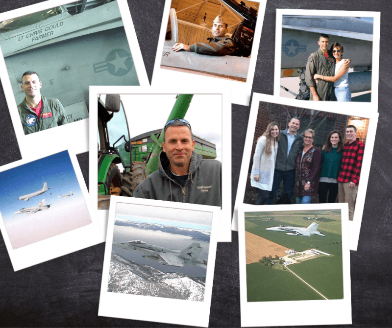 A collage of photos of a man and his family