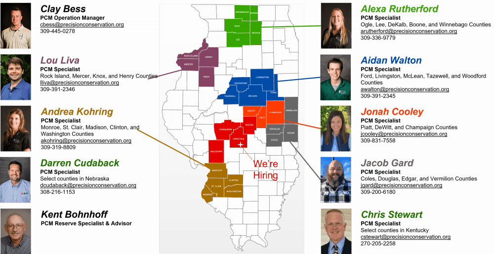 A map of iowa with a bunch of people on it