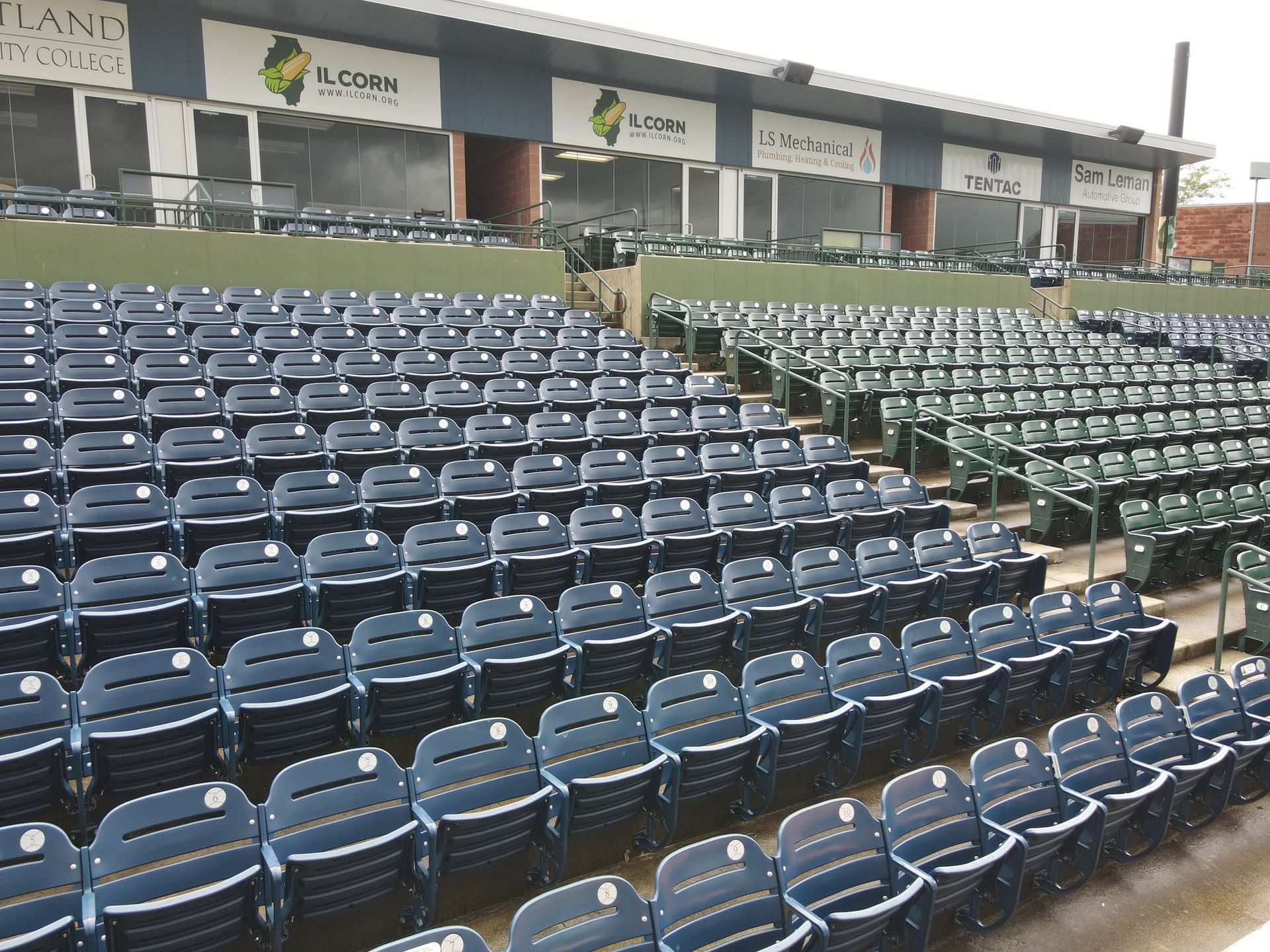 empty stadium showing il corn suites