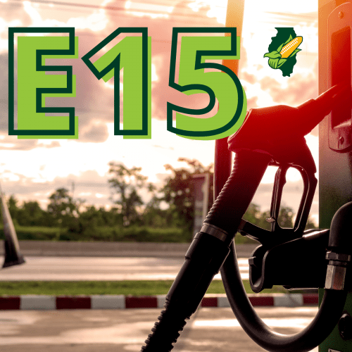 A gas pump with the word e15 on it
