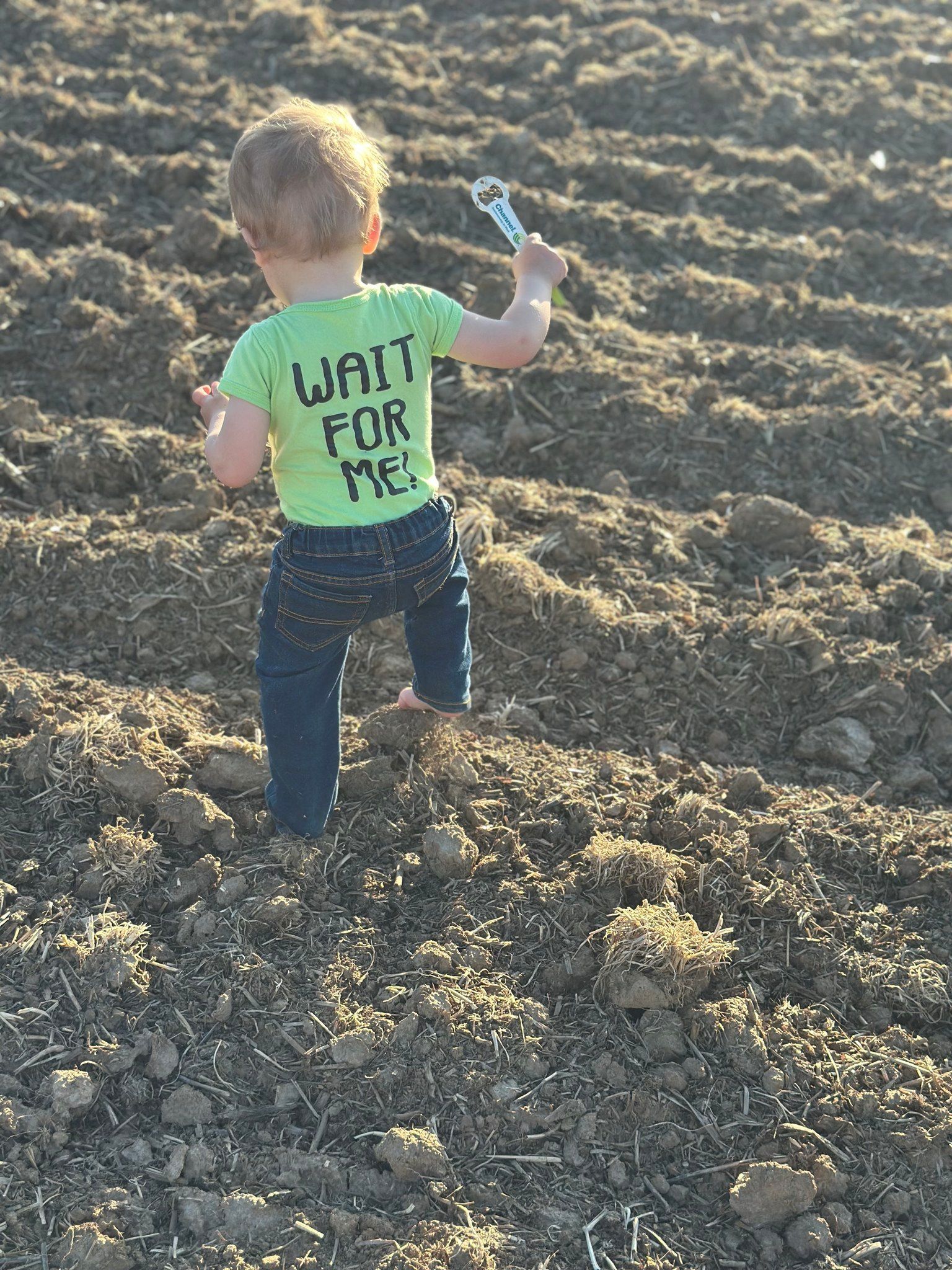 Evan playing in dirt