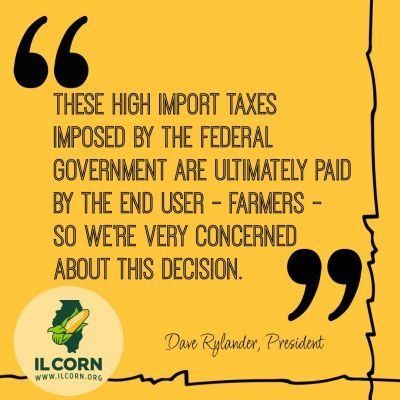 A quote from dave rylander about high import taxes