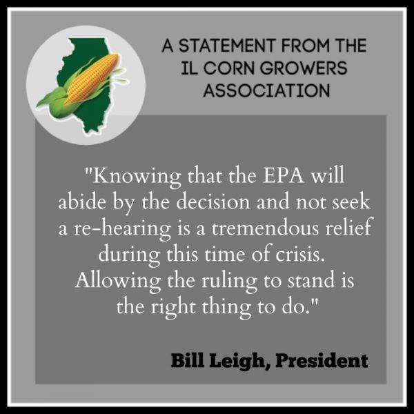A statement from the il corn growers association by bill leigh