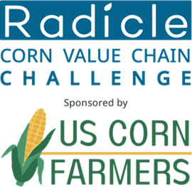 A logo for the radicle corn value chain challenge sponsored by us corn farmers