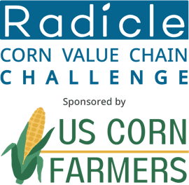 A logo for the radicle corn value chain challenge sponsored by us corn farmers