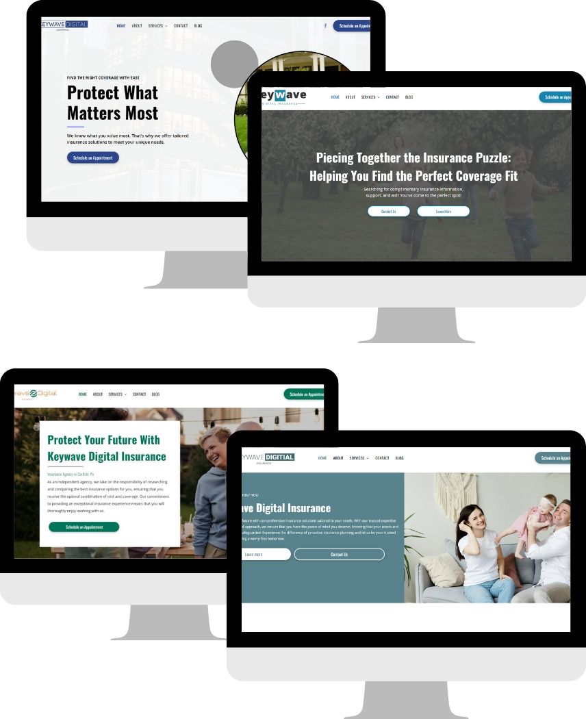 keywave digital's insurance agency website designs