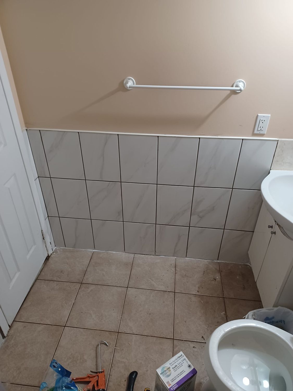 Tile Flooring of Bathroom — Oshawa, ON — Fire Beard Contracting