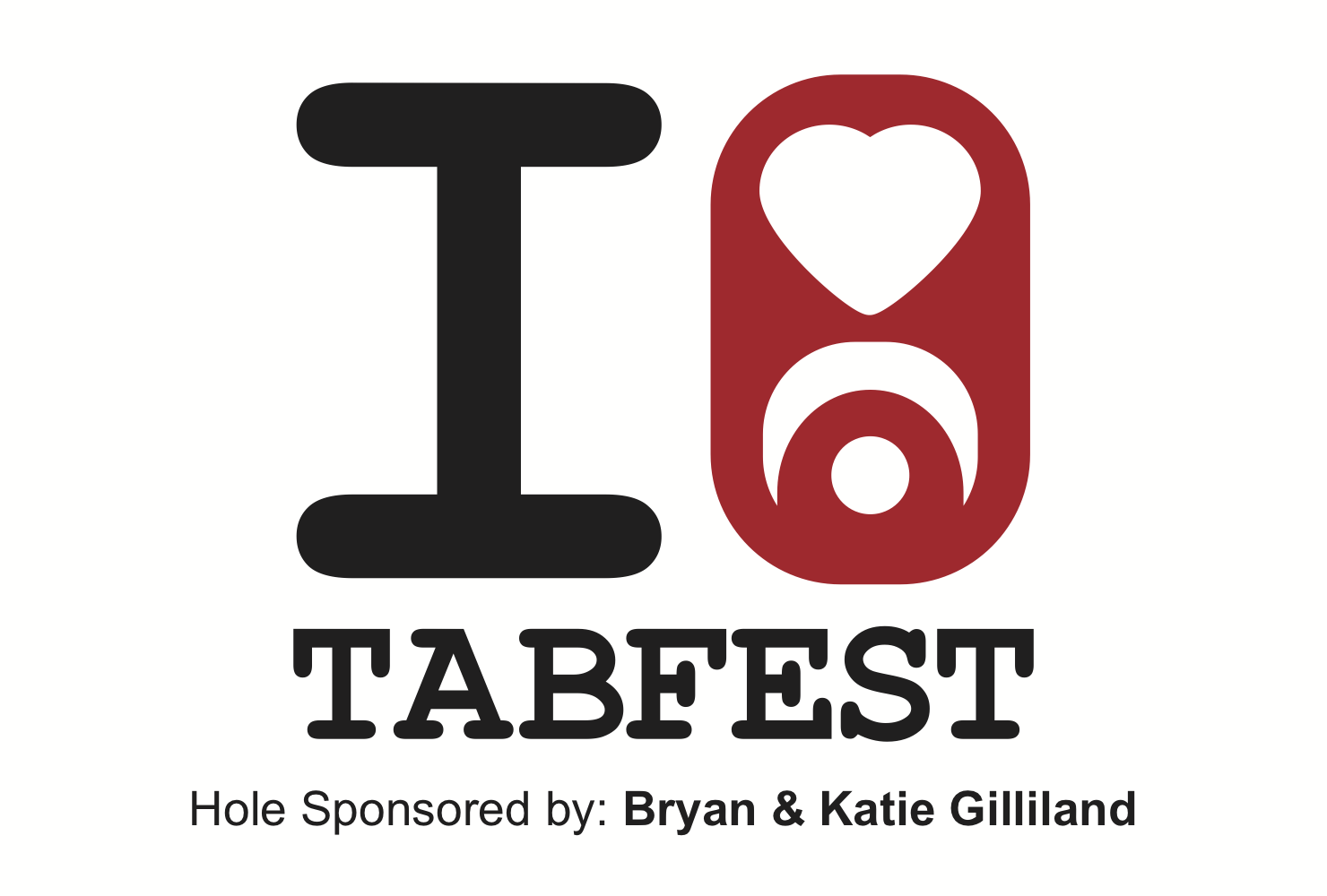 A logo for tabfest sponsored by bryan and katie gillland