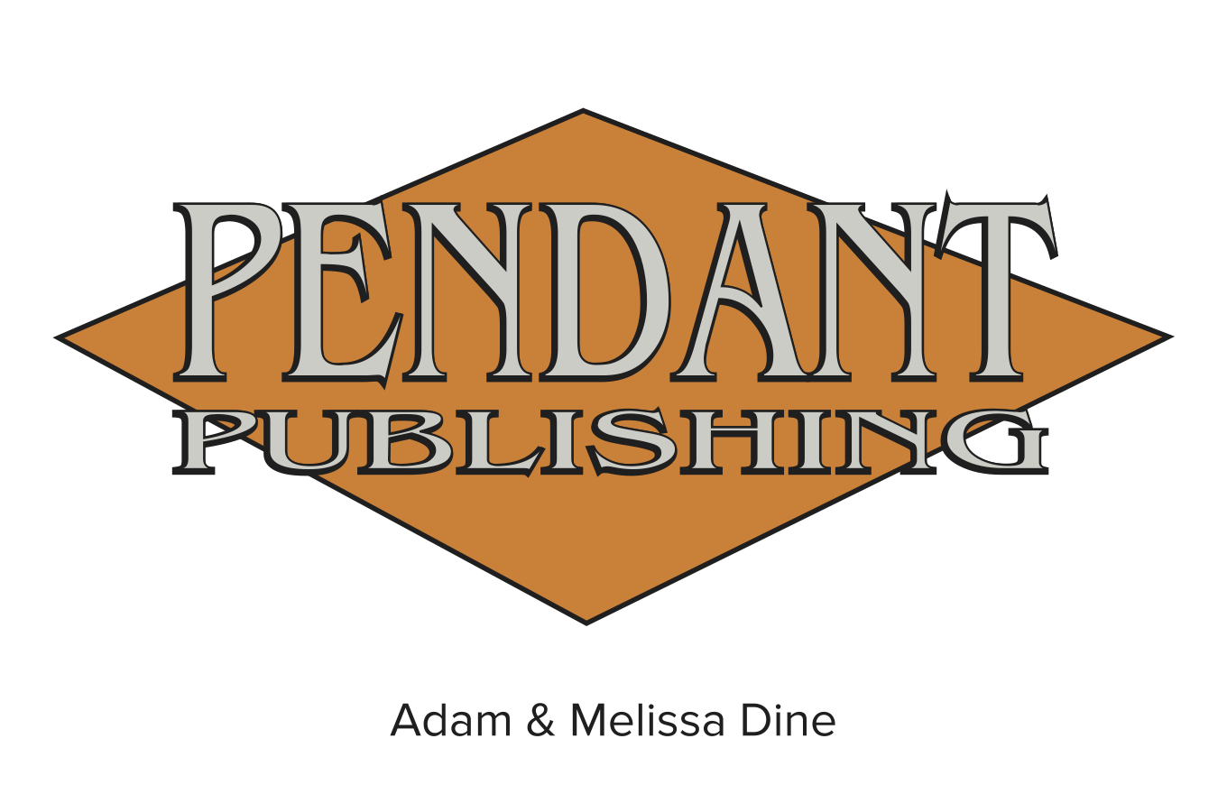 A logo for pendant publishing with adam and melissa dine